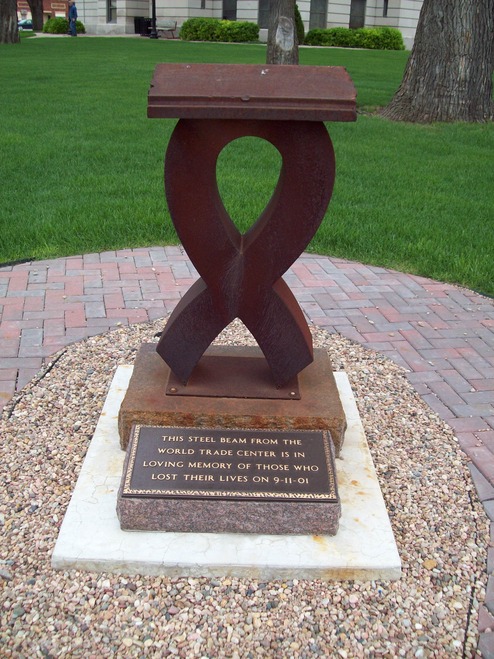 Phillipsburg, KS: 9-11 Memorial in the courtyard.