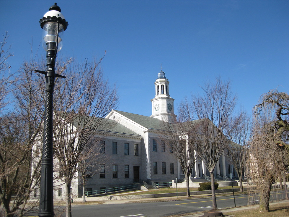 Madison, NJ : Borough Hall from the train station parking lot photo