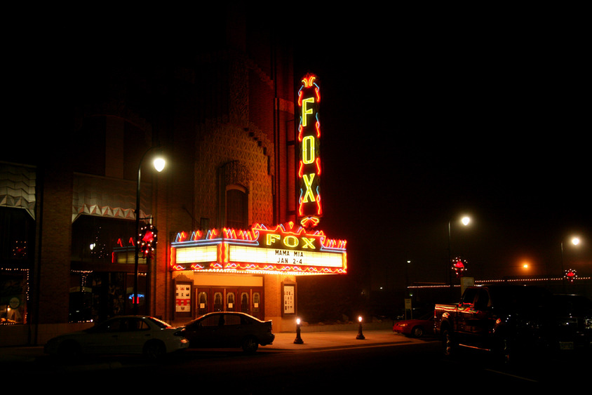 Hutchinson, KS: Fox Theater at Night