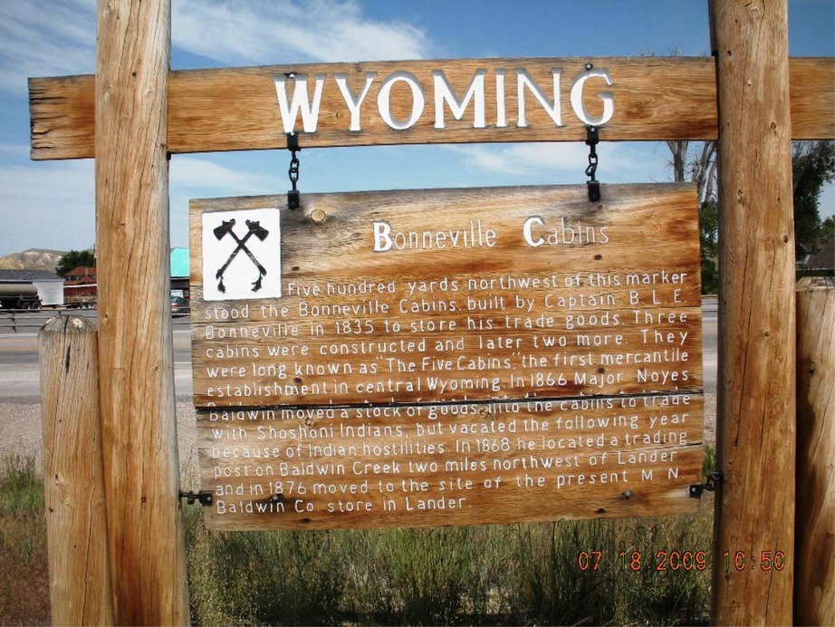Hudson, WY: Historical Marker south edge of town on the 789 highway