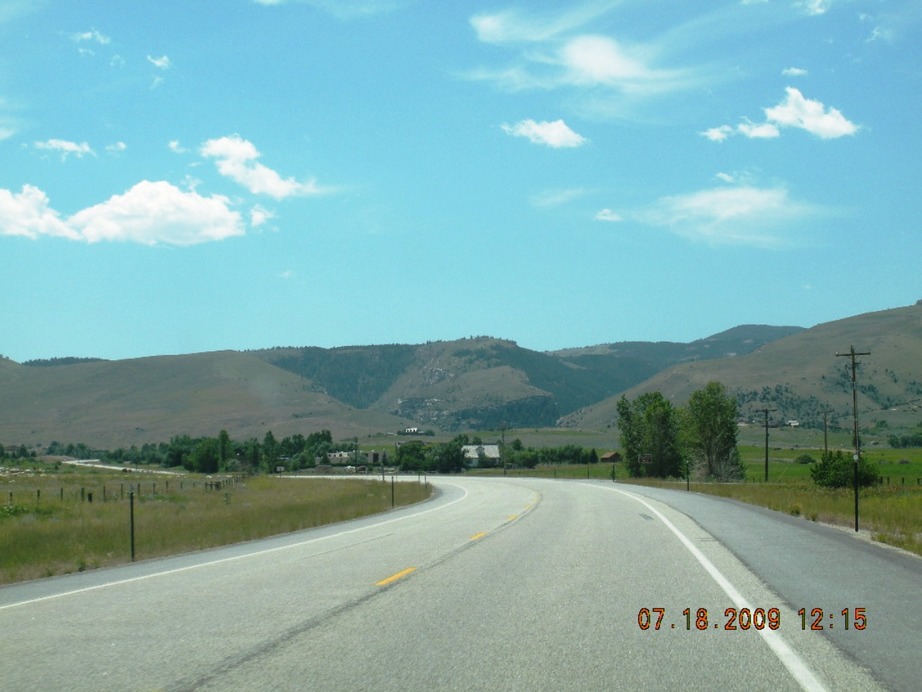 Lander, WY: The road to Sinks Canyon State Park, 6 miles south east of Lander