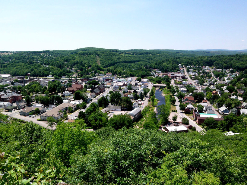 Honesdale, PA Honesdale as viewed from Irving Cliff photo, picture