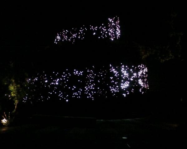 Avondale, AZ: star tower at night, all lit up