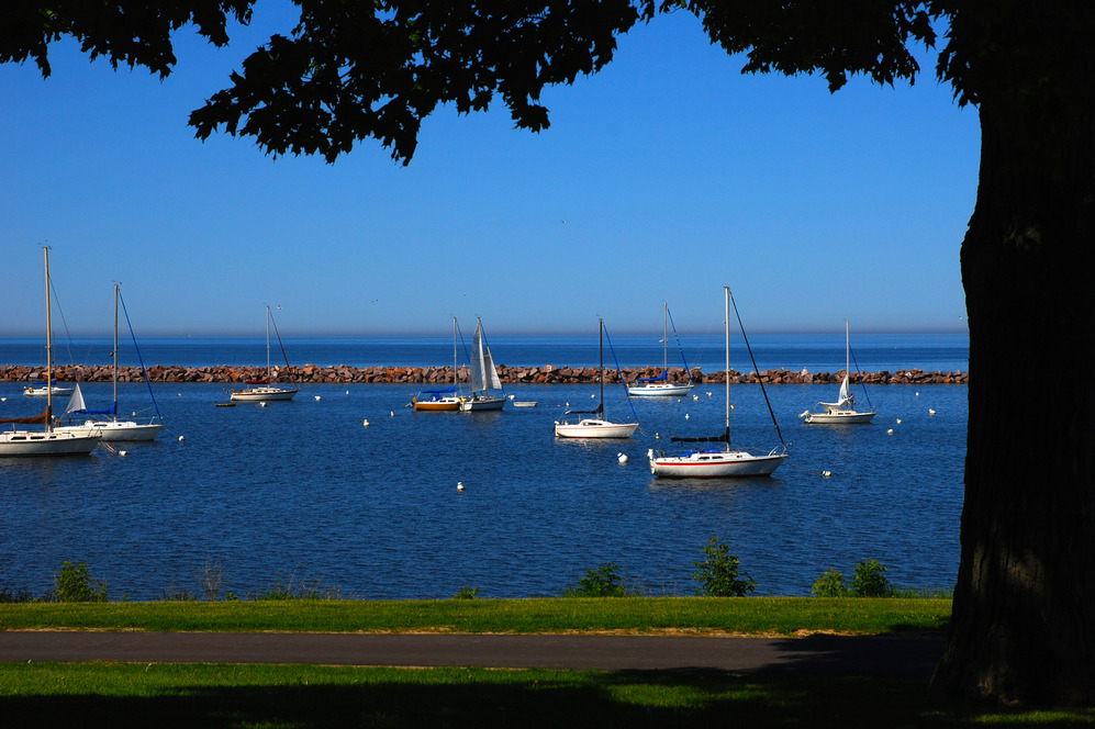 St. Francis, WI South shore, view of Lake michigan from the children