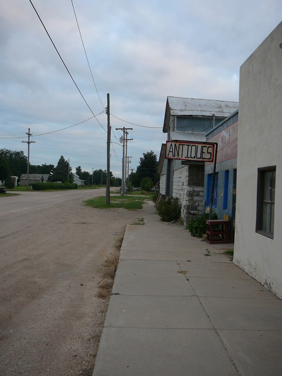 Offerle, KS : A quiet day on Main Street, Offerele photo, picture