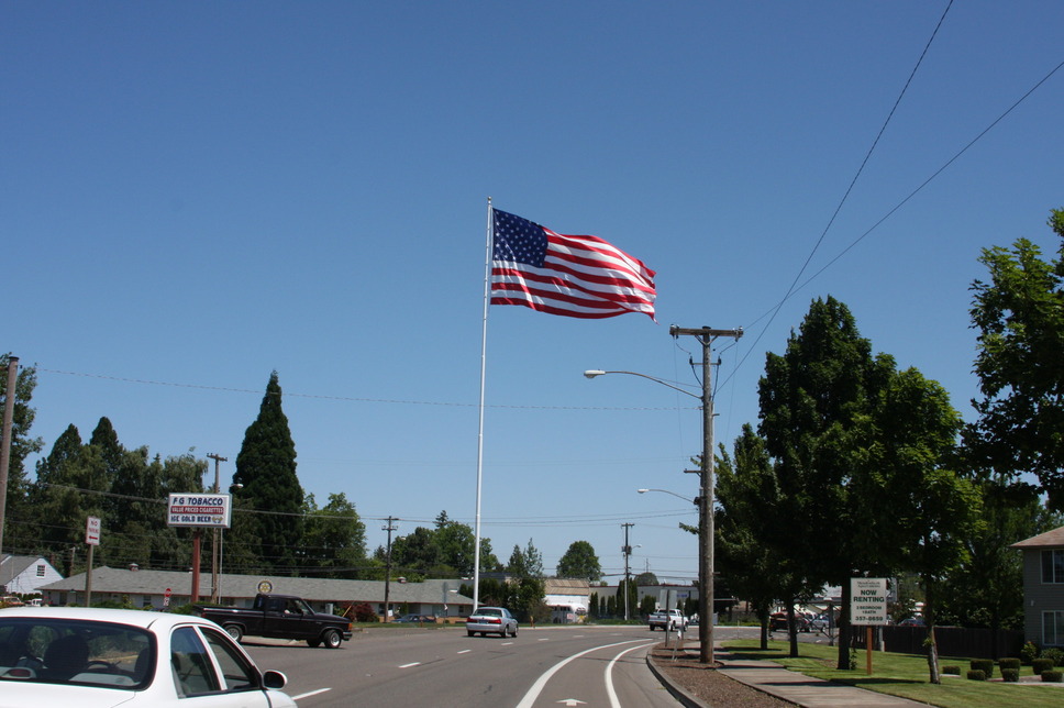 Forest Grove, OR: Flag center of Forest Grove, OR without name title