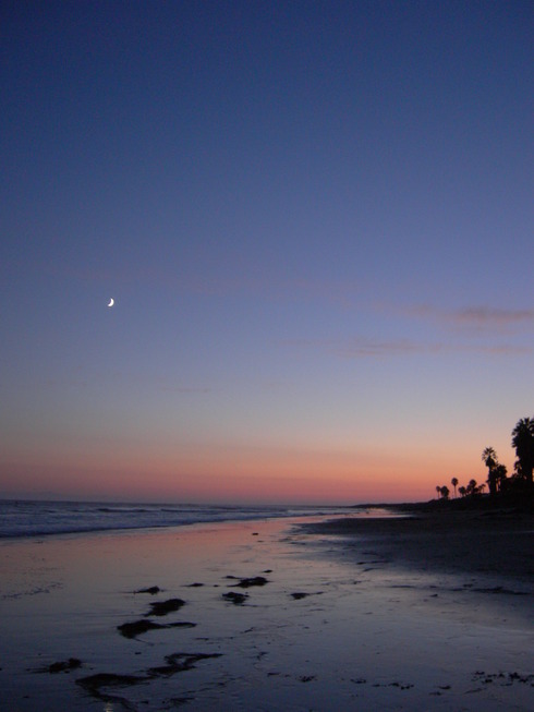 Ventura, CA: Low-tide, sunset, Surfer's Point