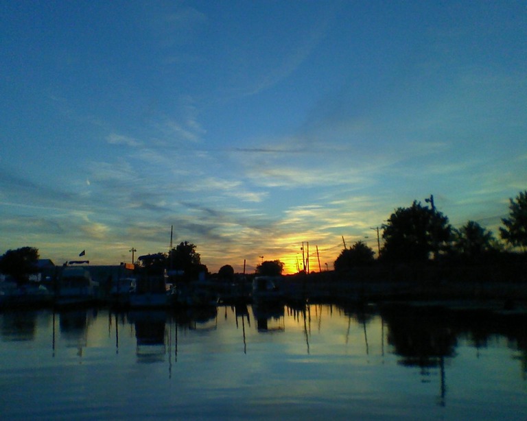 Fort Madison, IA: Sunset at the Marina in Ft,. Madison