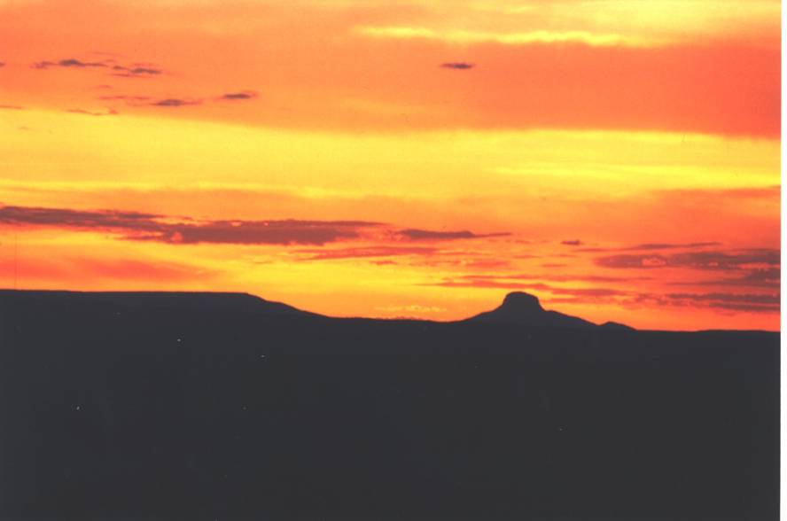 Placitas, NM: Placitas Sunset with El Cabezon