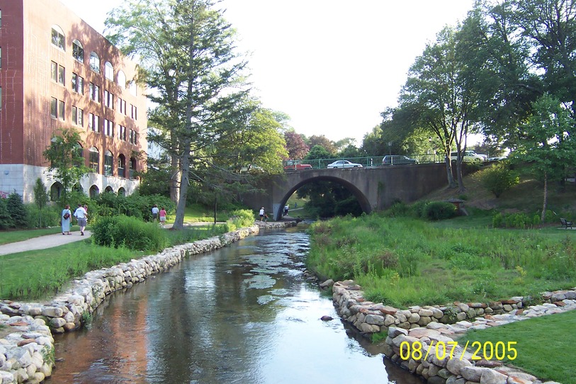 Plymouth Ma Town Brook Brewster Gardens Taken From The