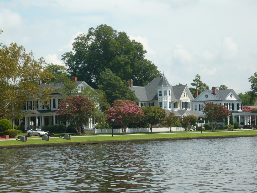 Edenton, NC historic homes on the sound photo, picture, image (North