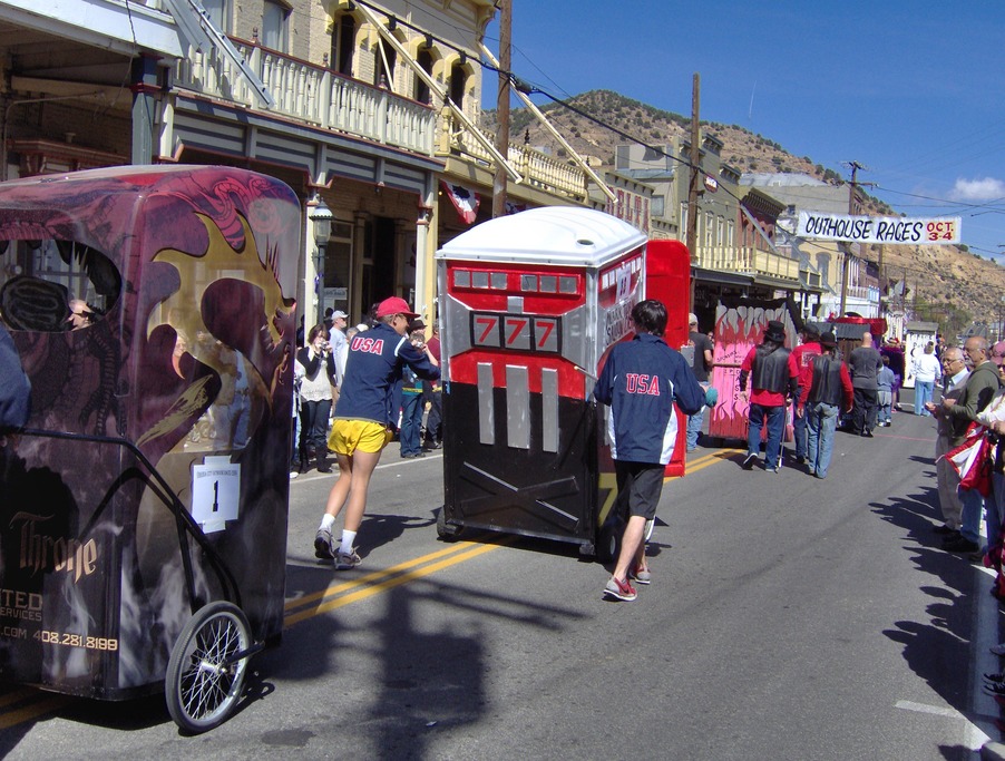 Virginia City, NV: a day at the outhouse races.