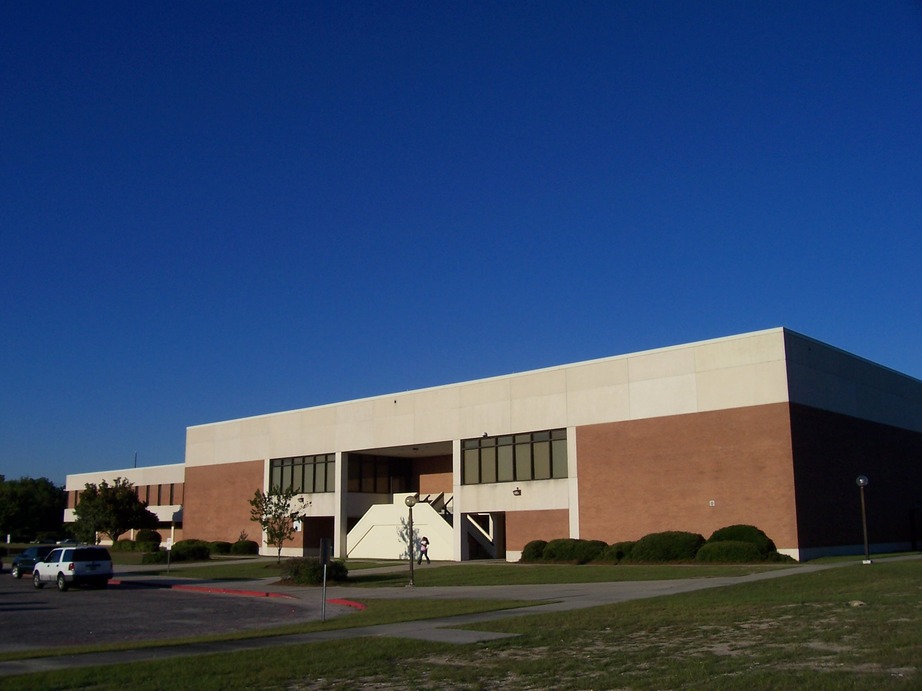Woodfield, SC: The back end of Richland Northeast High School.