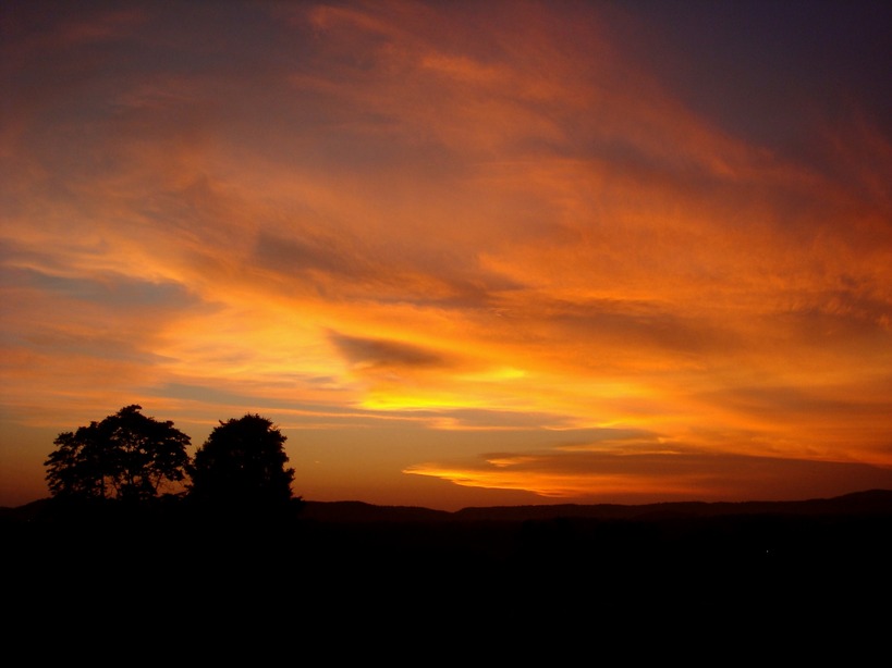 Sparta, TN : Another electric sunset at Skyline Orchard photo, picture