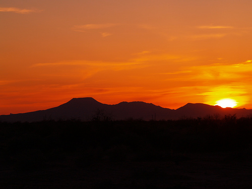 Casa Grande, AZ: View of Table Top Mountain from C.G. mountain