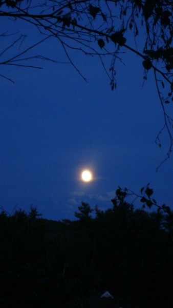 Gilford, NH: Moon from Smith Cove - Gilford, NH
