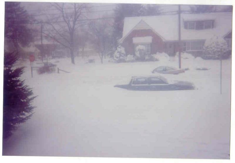 Bellmore, NY: Wilson ave during the blizzard of 1996