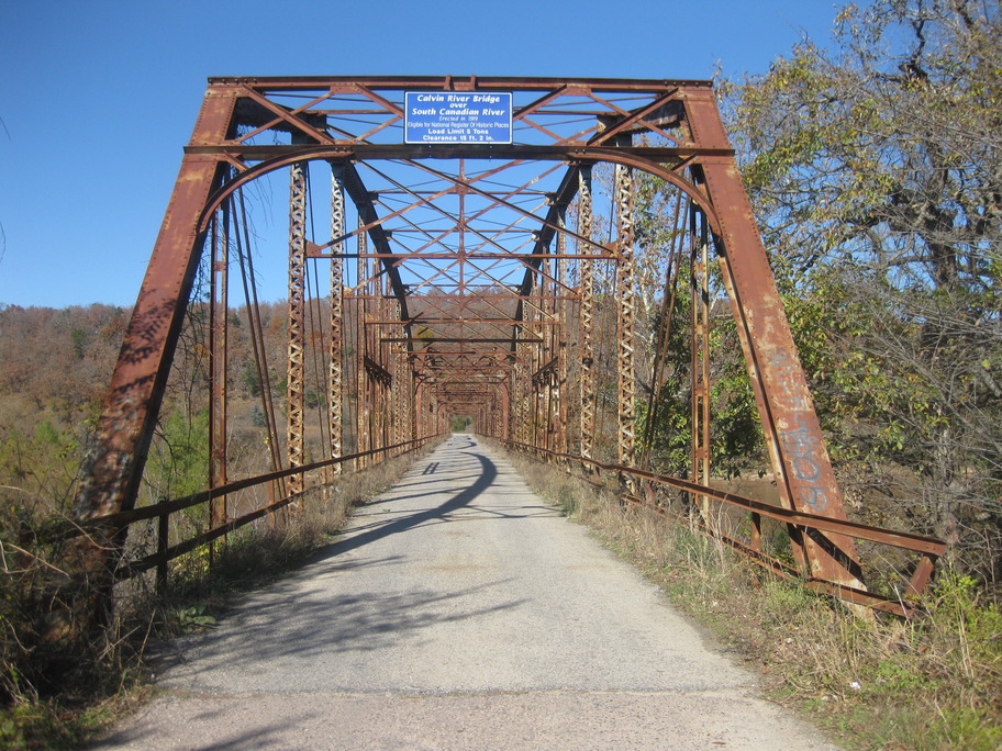 Calvin, OK Calvin bridge over the Canadian River photo, picture