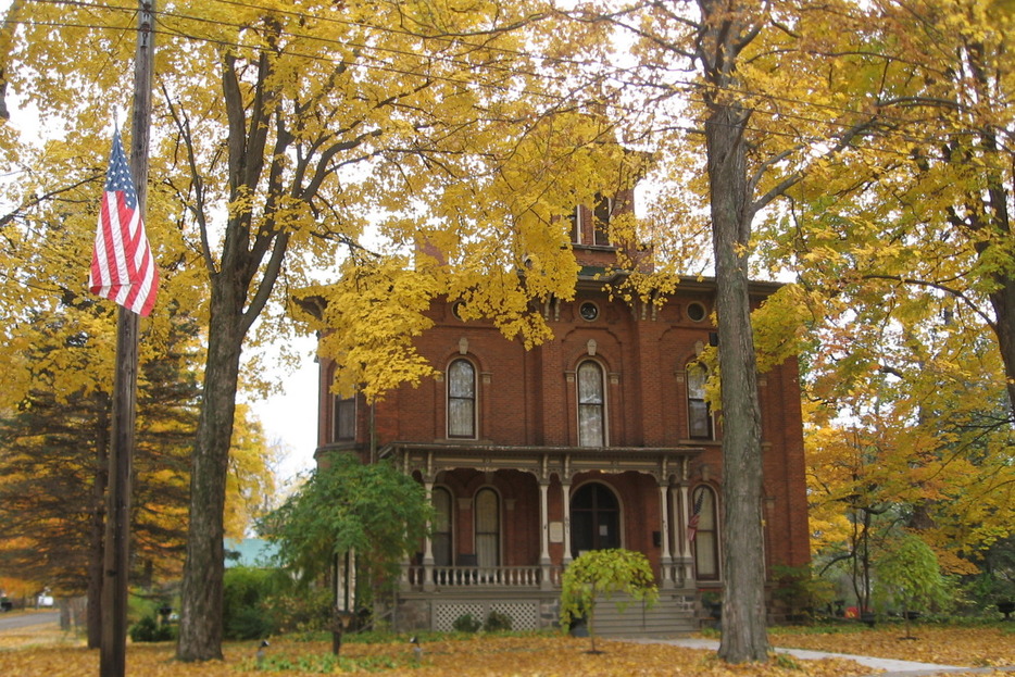 Union City, MI : Down Union City's main street in the autumn photo