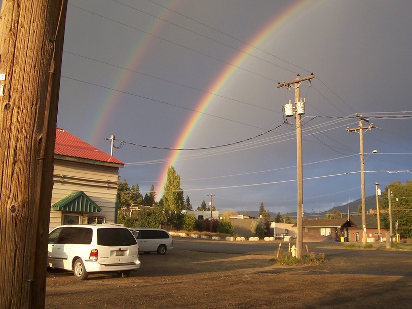 Priest River, ID: Double Rainbow in Priest River