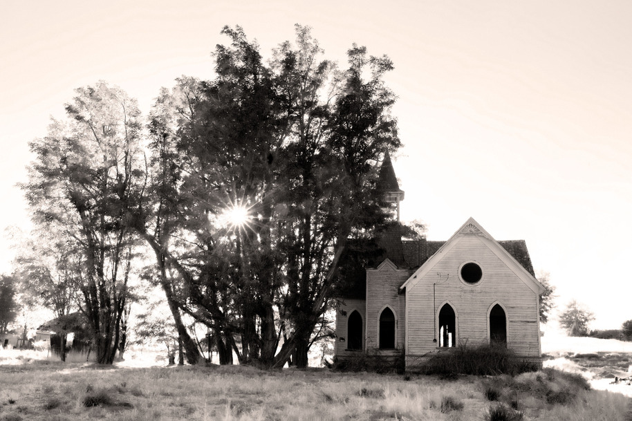 Grass Valley, OR: Abandoned Church in Grass Valley, OR