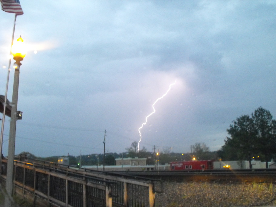 Irondale, AL: LIGHTENING TAKEN FROM IRONDALE CAFE LOOKING TOWARD CITY HALL...