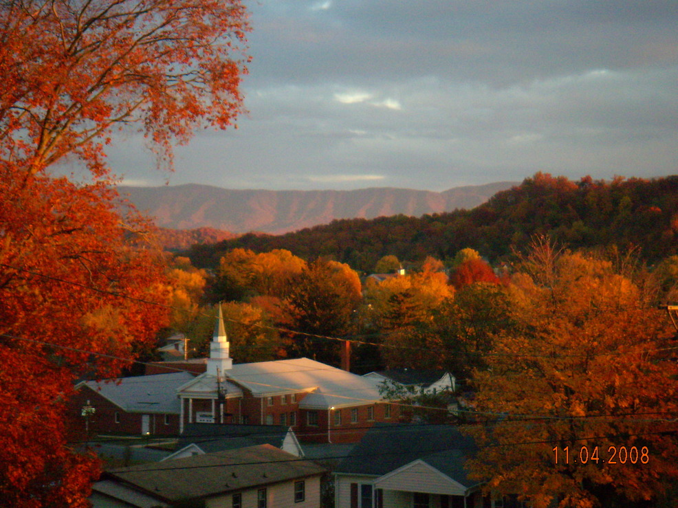 Bristol, TN: A church in the beautiful mountains during fall