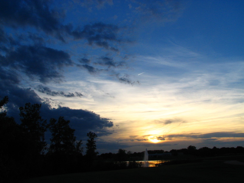 Ankeny, IA: DMACC pond at sunset