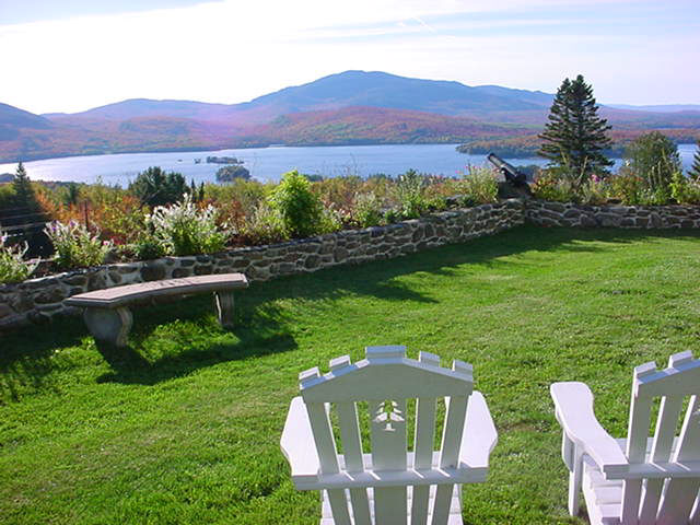Greenville, ME: Panoramic view of Moosehead Lake from Blair Hill Inn, Greenville ME