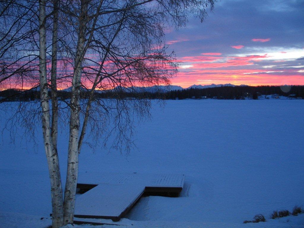 Big Lake, AK: Big Lake, AK, Looking southeast. Saturday In January