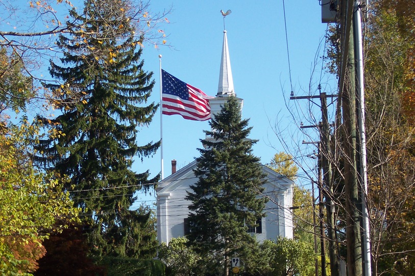 Newtown, CT : Patrotism, Religion, Nature, and Progress