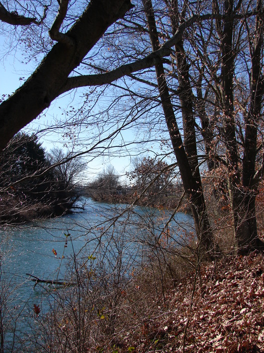 Buckhannon, WV: View of Buckhannon River from the River walk behind Wesleyan College.