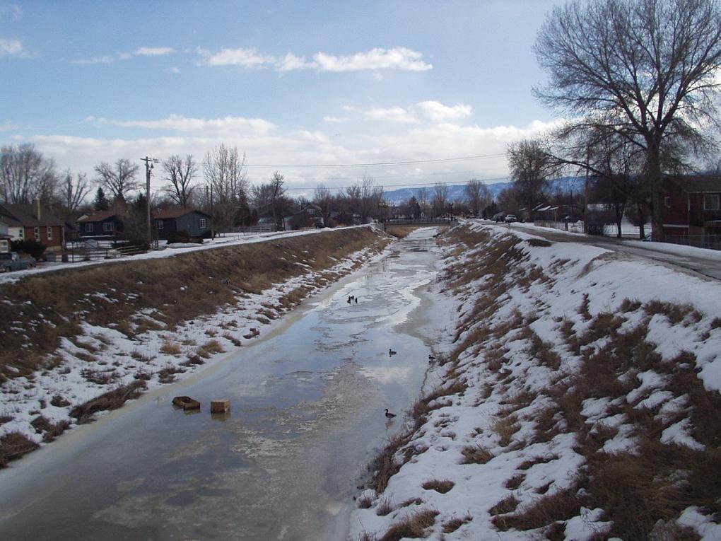 Sheridan, WY: Canal in Sheridan with ducks
