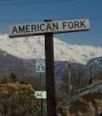 American Fork, UT: American Fork vintage railroad sign
