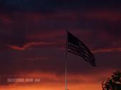 Celina, OH: The American flag at Buds car lot