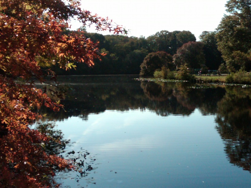 Collingswood, NJ: Overlooking Newton Lake, Playground in the Far Right