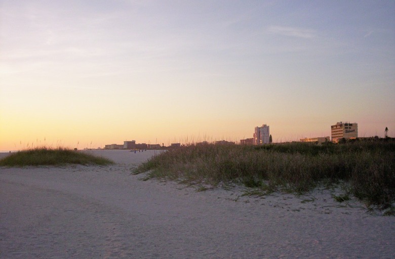 Treasure Island, FL: Beach Dunes Sundown Behind the Suncoast Motel Treasure Island FL