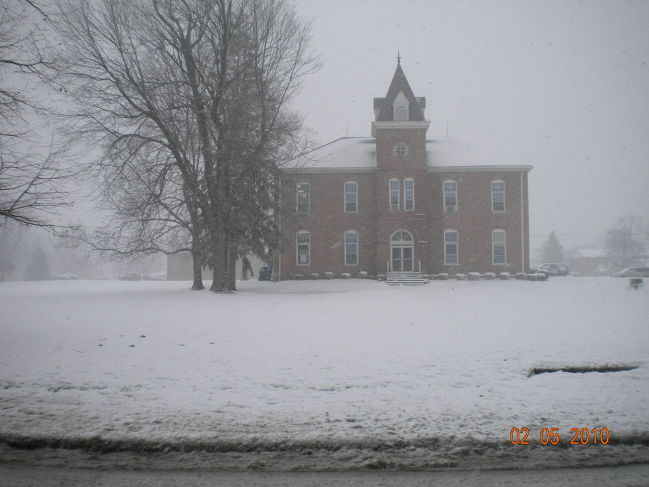 Westfield, IN: Union Bible Academy under snow