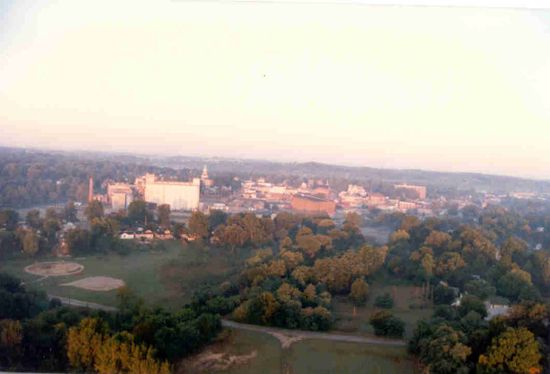 Hillsdale, MI: College view Hillsdale from a Hot Air Balloon