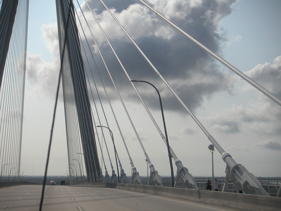 Charleston, SC : Arthur Ravenel Jr. Suspension Bridge. On the way to Mt