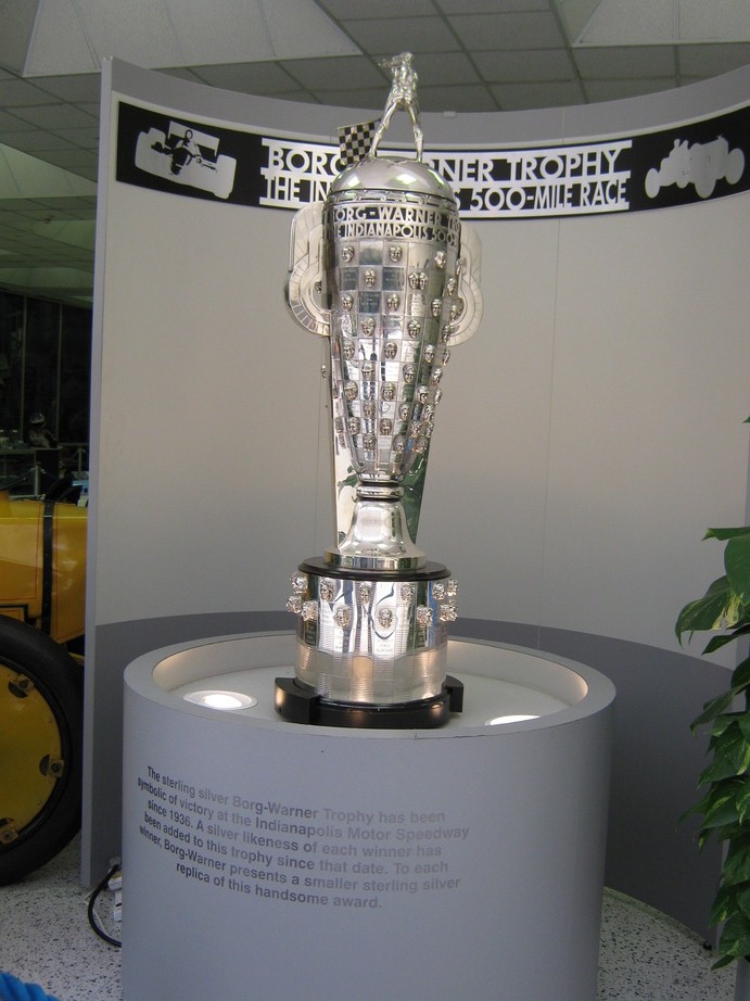 Speedway, IN: Big trophy at the Indianapolis Motor Speedway