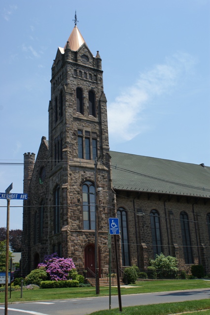 Freehold, NJ: Beautiful church on Main Street in Freehold Borough