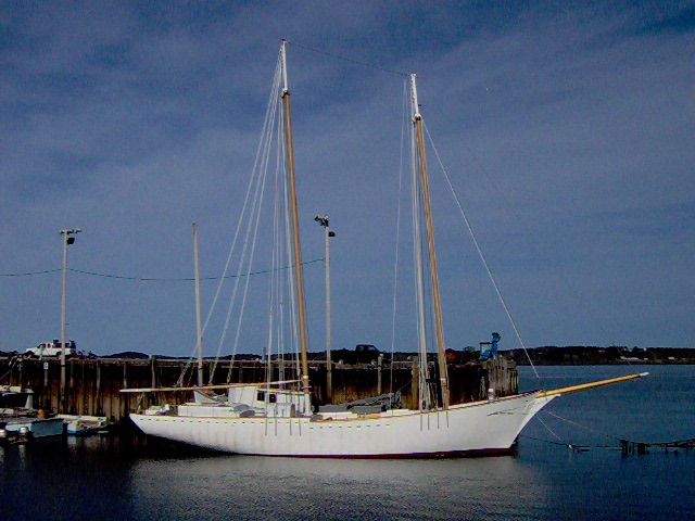 Eastport, ME: Docked sailboat