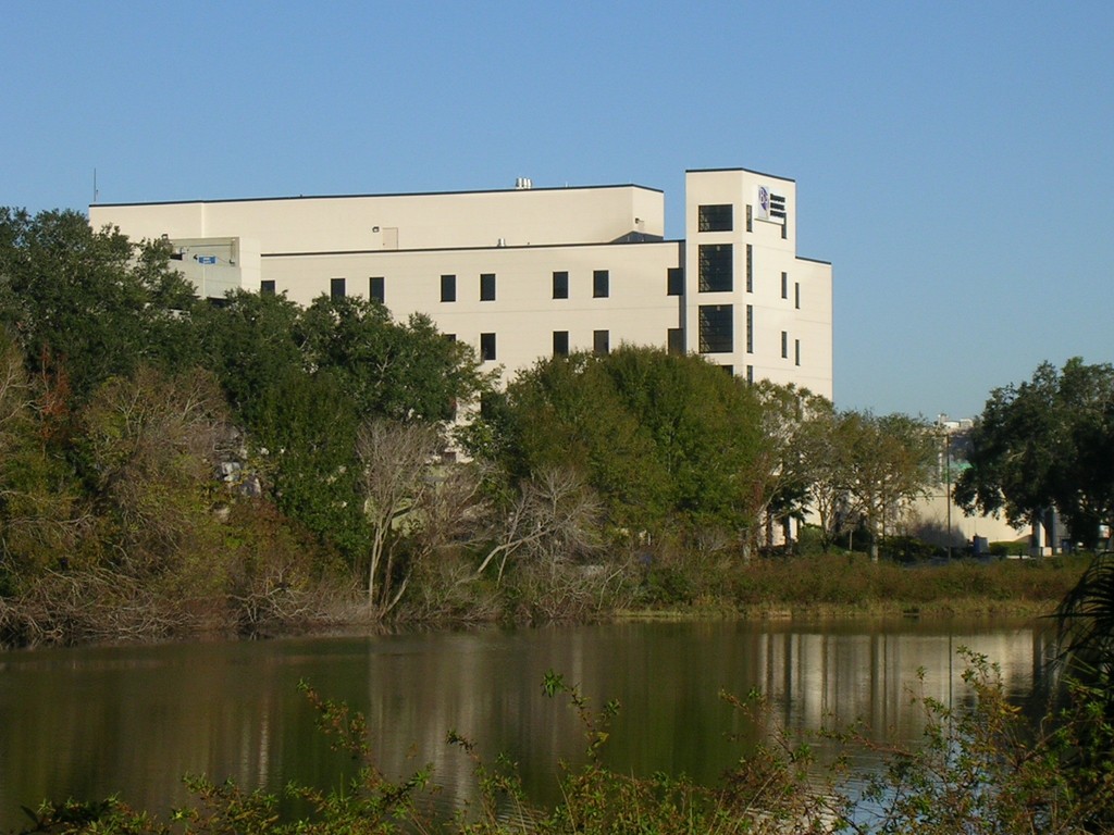 Brandon, FL: Brandon Regional Hospital overlooking Clayton Lake