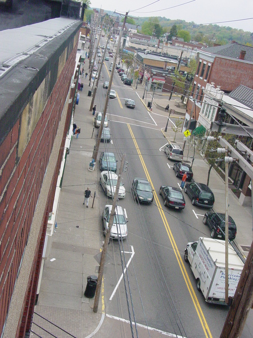 Bellevue, PA: Lincoln Ave. from the roof of 517521