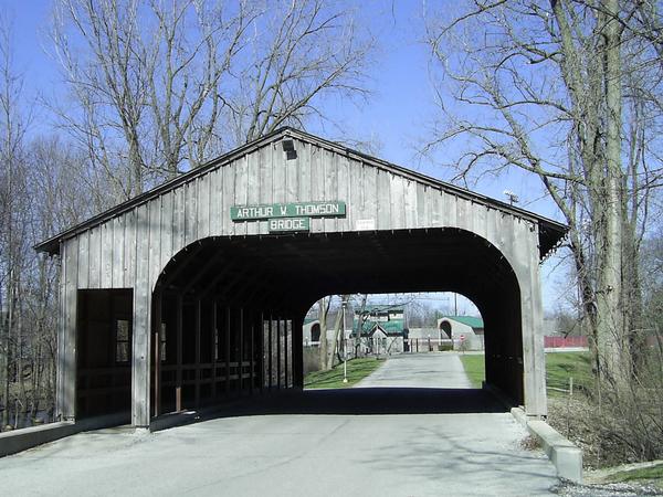 Plymouth, IN: Covered bridge in Centennial Park Plymouth Indiana