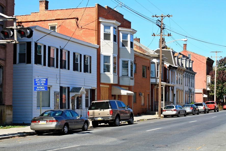 Lebanon, PA: North 9th Street prior to construction of railroad overpass