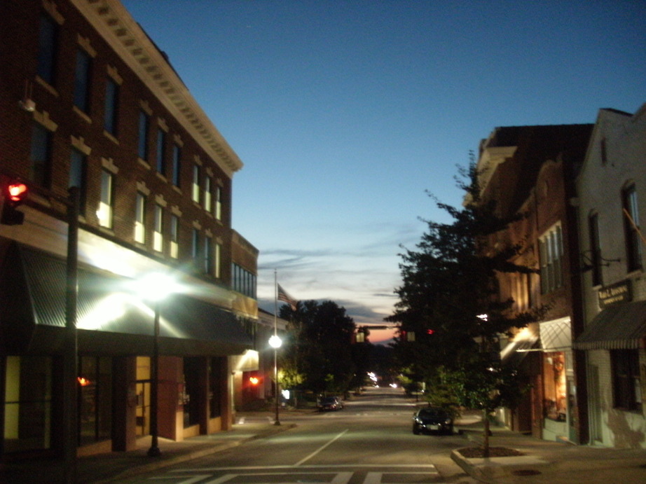 Martinsville, VA: A shot of Uptown Martinsville In the Evening time Last year.