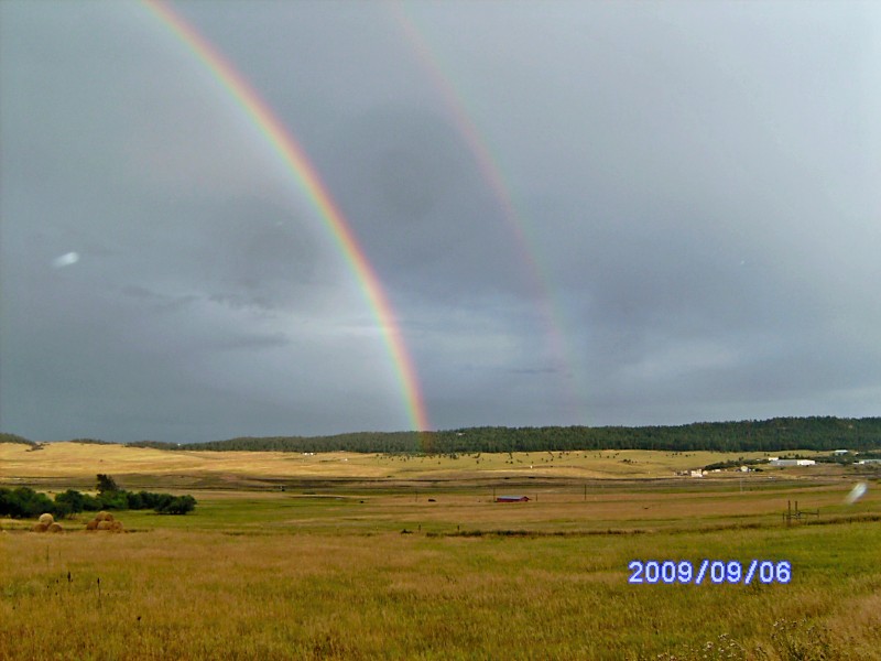 Larkspur, CO: Double Rainbows in Larkspur