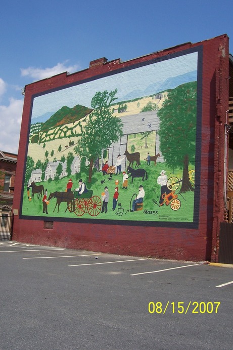 Hoosick Falls, NY: mural on side of building very nice and quaint
